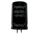 Kit 2 pçs - capacitor eletrolitico 680x200v - 680 uf x 200v