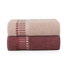 Kit 2 Pçs Toalha de Banho Bossa 340g 130x62cm Variação:Rosa