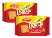 Kit 2 Pct Biscoito Bolacha Delicita Cristal Vitarella Pacote 414g