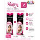 Kit 2 pct de Discos de Algodão Nature Care 50un cada Removedor Limpeza de Pele Macio Skincare
