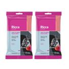 Kit 2 pct Lenços de Limpeza Facial Detox Reduz Oleosidade Carvão e Tomate Ricca 25un