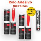 Kit 2 pct Rolo Adesivo Tira Pelos e Pó 90 Folhas Powermaid