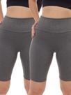Kit 2 Peças - Bermuda Feminina Legging Ciclista Cintura Alta Suplex Academia Fitness