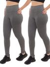 Kit 2 Peças - Calça Feminina Legging Cintura Alta Suplex Academia Fitness