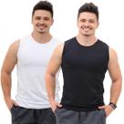 Kit 2 Peças Camiseta Cavada Regata Masculina Algodão