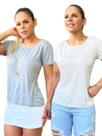 Kit 2 Peças - Camiseta Feminina Lisa Básica Dia a Dia Toque Macio