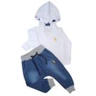 Kit 2 Peças Camiseta Manga Longa com Capuz e Calça Jeans