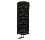 Kit 2 peças capacitor eletrolitico 100x450v - 100uf x 450v 85 graus