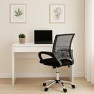 Kit 2 Peças com Escrivaninha 91cm Facility e Cadeira Escritorio Diretor Tela Mesh Tok 3310