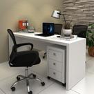 Kit 2 Peças com Escrivaninha Mesa Escritório ME4185 e 180cm Gaveteiro ME4108