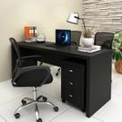 Kit 2 Peças com Escrivaninha Mesa Escritório ME4185 e 180cm Gaveteiro ME4108