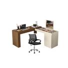 Kit 2 Peças com Escrivaninha Penteadeira Star e Cadeira de Escritório Diretor Tok