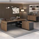 Kit 2 Peças com Mesa para Escritório Diretor em L em Tamburato e Armário Multiuso Baixo Kit 2 Peças com Mesa para Escritório Diretor em L em Tamburato e Armário Multiuso Baixo