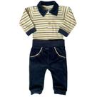 Kit 2 Peças Conjunto Pagão Bebê Recém Nascido Suspensório