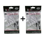 Kit 2 Peças de Fone de Ouvido com Microfone Som Stereo 1,20 Mt Kit 2 Peças de Fone de Ouvido com Microfone Som Stereo 1,20 Mt
