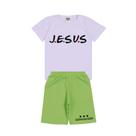 Kit 2 Peças De Roupa Infantil Menino Masculino Verão Camiseta E Bermuda