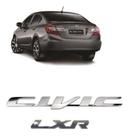 Kit 2 Peças Emblema Letreiro Civic Lxr Peça Cromada Fita 3m Kit 2 Peças Emblema Letreiro Civic Lxr Peça Cromada Fita 3m