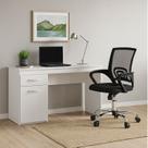 Kit 2 Peças Escrivaninha Vitória Com Cadeira Escritório Diretor Tela Mesh Tok