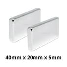 Kit 2 Peças Imã Neodímio Disco Magnético N35 40 x 20 x 5 mm Super Forte Potente