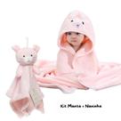 kit 2 Peças - Manta/Toalha + Naninha Enxoval Menina Menino Fofinha