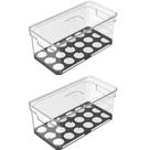 Kit 2 peças Porta Ovos 36 unidades Clear Fresh Black Ou