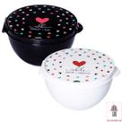 Kit 2 peças Potes Porta Tempero Mix Alho e Cebola Coração