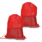 Kit 2 Peças Sacola Mochila Academia Bike Corrida C/ Bolso Zíper
