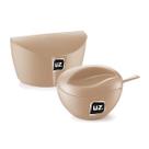 Kit 2 Peças Saleiro E Açucareiro Com Colher Cozinha
