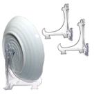 Kit 2 Peças Suporte P/ Pratos Acrílico Transparente 10cm