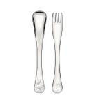 Kit 2 Peças Talheres Divertidos Infantil Le Petit Aço Inox Brilhante 12 Meses Tramontina