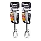 Kit 2 Pegador Frios Inox Pinça Servir Queijo Presunto 18cm Salgados Lanches Universal