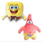 Kit 2 Pelucias Bob Esponja E Patrick 25 Cm Antialérgicos