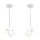 Kit 2 Pendente Aro Angular Jabuticaba Branco Harmony