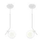 Kit 2 Pendente Aro Angular Jabuticaba Branco Orby