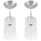 Kit 2 Pendente De Cristal Acrilico Redondo Clearcrillic