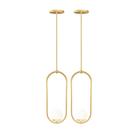Kit 2 pendente globo esfera 15 ring jabuticaba dourado bq