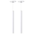 Kit 2 Pendente Luminária Tubo Branco 40 Cm Kit 2 Pendente Luminária Tubo Branco 40 Cm