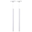 Kit 2 Pendente Luminária Tubo Branco 50 Cm