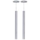 Kit 2 Pendente Luminária Tubo Escovado 50 Cm