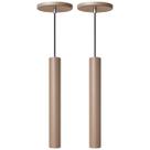 Kit 2 Pendente Luminária Tubo Fendi 30 Cm