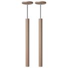 Kit 2 Pendente Luminária Tubo Fendi 50 Cm