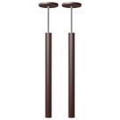 Kit 2 Pendente Luminária Tubo Marrom 50 Cm