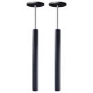 Kit 2 Pendente Luminária Tubo Preto 40 Cm