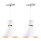 Kit 2 Pendente Lustre Luminária Berlin 23cm Branco