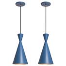 Kit 2 Pendente Lustre Luminária Canadá Azul