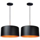 Kit 2 Pendente Lustre Luminária Madri Preto Kit 2 Pendente Lustre Luminária Madri Preto