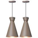 Kit 2 Pendente Lustre Luminária Pequim 30cm Fendi