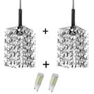 Kit 2 Pendente Quadrado Clearwall de CrIstal Leg + Lamp 6000