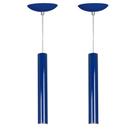 kit 2 Pendente Tubo Cilindro Azul 30Cm + Led 3k kit 2 Pendente Tubo Cilindro Azul 30Cm + Led 3k