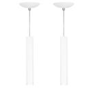 kit 2 Pendente Tubo Cilindro Branco 30Cm + Led 3k kit 2 Pendente Tubo Cilindro Branco 30Cm + Led 3k